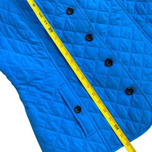 J. JILL BLUE QUILTED COLLARED BUTTON-UP VEST JACKET, SIZE M - Picture 8 of 11